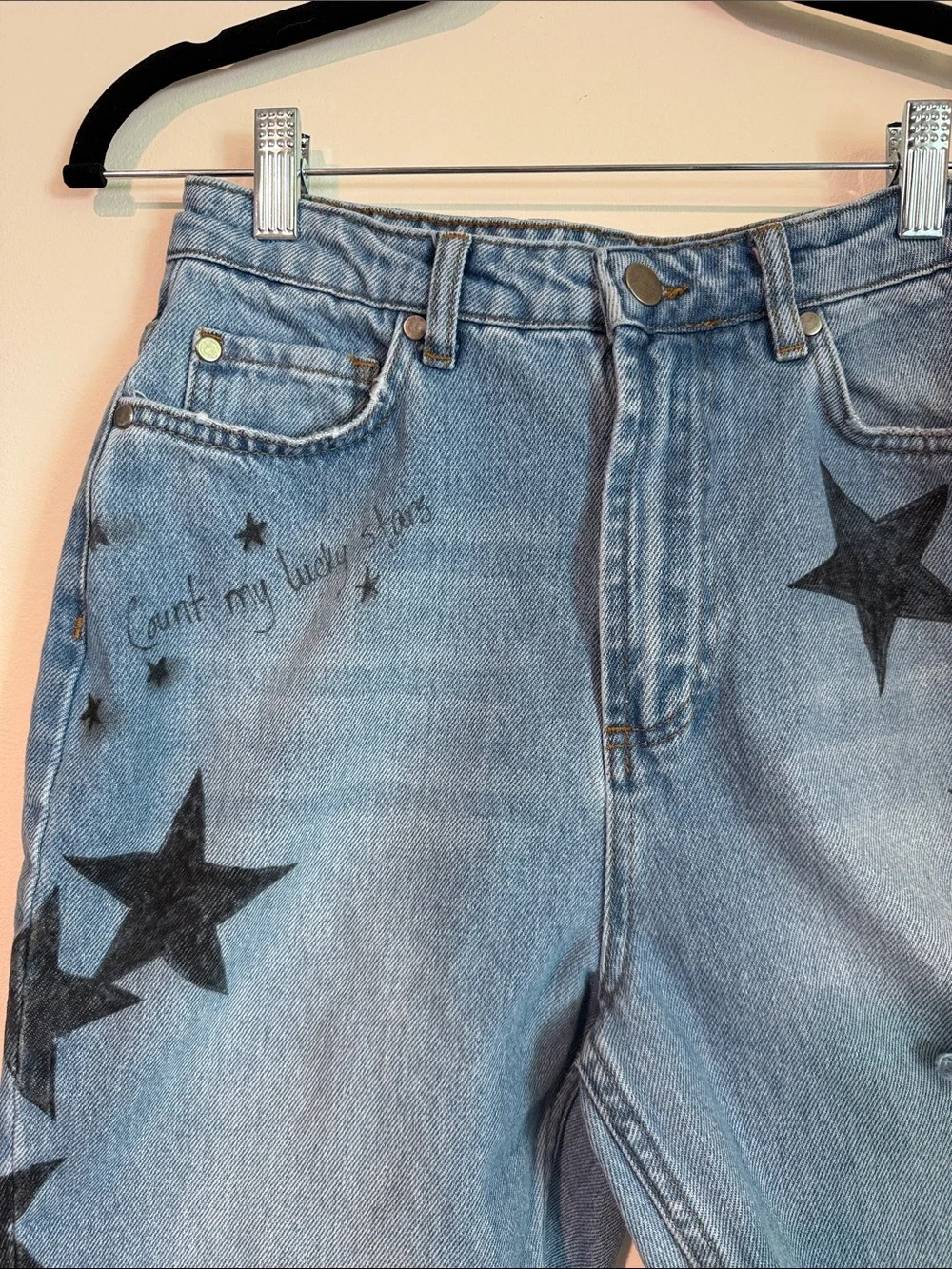 Boohoo Denim Shorts with Stars